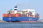 APL TEMASEK , Containerschiff , IMO 631955 , 14000 TEU , Baujahr 2013 , 397.88 × 51m , 18.04.2019 , Grünendeich