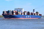 APL TEMASEK , Containerschiff , IMO 631955 , 14000 TEU , Baujahr 2013 , 397.88 × 51m , 20.04.2019 , Grünendeich