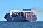 APL LION CITY , Containerschiff , IMO 9631967 , Baujahr 2013 , 398 x 51m , 151963 TEU , 07.04.2025 , Cuxhaven - Alte Liebe , 