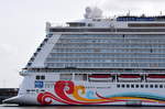 NORWEGIAN  JOY , Kreuzfahrtschiff , IMO 9703796 , 325,90 x 41,40 m , 3900 Passagiere bei 1700 Besatzungsmitglieder , Baujahr 2016/17 , Heckansicht , Papenburg 15.03.2017