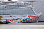 NORWEGIAN JOY , Kreuzfahrtschiff , IMO 9703796 , 325,90 x 41,40 m , 3900 Passagiere bei 1700 Besatzungsmitglieder , Baujahr 2016/17 , Bugansicht , Papenburg 15.03.2017