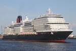 Kreuzfahrtschiff QUEEN ANNE (IMO 9839399); Eigner/Betreiber: Cunard; Datum: 14.07.2026; Aufnahmeort: Elbe/Hafen Hamburg, Deutschland.