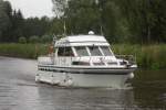 Dnische Motorjacht DAFFY, MMSI 219002322, unterwgs im ELK Richtung Lauenburg / Elbe...