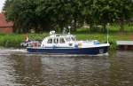 Motorjacht JOHANNA JACOBA, 28-87-YC aus den Niederlanden mit Heimatkurs unterwegs im Elbe Lbeck Kanal... Aufgenommen: 26.6.2012