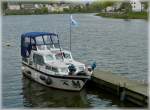 Motorboot  Martina  an der Anlegestelle von Wasserbillig am 17.04.2011.