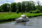 Motorjacht PANORAMA, unterwegs im Elbe Lbeck Kanal mit Kurs Hansestadt Lbeck...