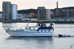 Die Freizeityacht  Tosen  Anfang Juni 2018 in Aalborg.