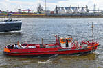 BAURAT SCHMIDT (ENI 05107330) ex Feuerlöschboot OBERBAURAT SCHMIDT am 02.09.2022 im Hafen von Hamburg