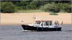 Motoryacht ALK am 04.07.2012 auf der Weser Hhe Juliusplate.