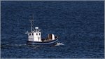 Dieses ehemalige Fischerboot wurde zu einem Freizeitfahrzeug umgebaut. Gesehen am 27.08.2016 vor der Nordostküste Bornholms. Ein Name war leider nicht zu erkennen.