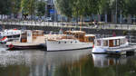 Verschiedene Yachten Ende Juli 2018 im Wellemdok in Antwerpen.