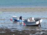 Warten auf die Flut. Am Plage du Mardi-Gras von Le Petit Vieil im Norden der Insel Noirmoutier am 20.09.2019.