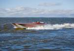 Speedboot-Bremsmanöver vor dem Ueckerkopf.