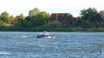 Motorboot Fox HST-DR 66 auf der Elbe bei Lauenburg (22.09.2012)