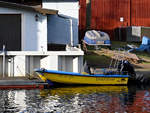 Ein Einsatzboot (HST AF-222) der Abenteuer Flusslandschaft in Anklam.