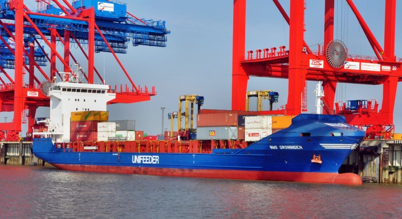 Unifeeder WMS Groningen am 27.09.09 in Bremerhaven. Lg.129m - Br.20,60m - Tg.7,40m - Bj. 2006