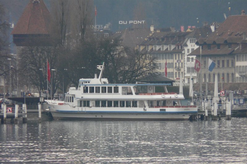 Vierwaldstttersee - MS WEGGIS im Hafen in Luzern am 27.01.2008