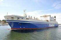   Finntrader   F�hre Travem�nde - Malm�   Lg.183m - Br.29,10m - 21,3kn - Baujahr 1995 - 270 Passagiere. Aufnahme am 01.08.09 in Travem�nde