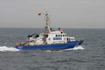 Hamburger Polizeiboot B�RGERMEISTER BRAUER vor Helgoland am 29.07.2009!