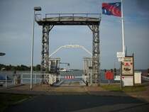 Der F�hranleger in Wittower F�hre auf R�gen,am 09.August 2009, gegen�ber der F�hranleger von F�hrhof.Fr�her wurde sogar eine Schmalspurbahn �bergesetzt.