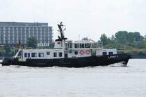 Das Lotsenboot Lotse 1 Flagge:Deutschland L�nge:23.0m Breite:6.0m aufgenommen am 08.08.09 von Teufelsbr�ck Hamburg.