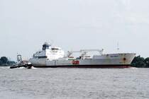 Die Dole Africa IMO-Nummer:9046538 Flagge:Bahamas L�nge:150.0m Breite:23.0m Baujahr:1994 Bauwerft:Stocznia Gdynia Group,Gdynia Polen auslaufend aus Hamburg.Aufgenommen am 08.08.09 von Teufelsbr�ck.