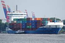 Die Stefan Sibum IMO-Nummer:9461594 Flagge:Deutschland L�nge:152.0m Breite:24.0m Baujahr:2008 Bauwerft:SSW Schichau Seebeck Shipyard,Bremerhaven Deutschland auslaufend aus Hamburg am 08.08.09 im Hintergrund sieht man noch die Containerbr�cken von Eurocate. 