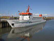 F�hre  Spiekerog2  Neuharlingersiel - Spiekerog.   Lg. 46,75m - Br.10,0m - Tg. 1,31m - 11 Kn