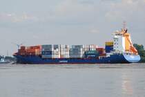 Die Jork Reliance IMO-Nummer:9328041 Flagge:Antigua und Barbuda L�nge:141.0m Breite:22.0m Baujahr:2007 Bauwerft:Damen Galatz,Galati Rum�nien einlaufend in den Hamburger Hafen am 08.08.09 aufgenommen von Teufelsbr�ck.