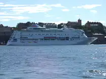 Die  MS Birka Paradise  am 27.08.07 im Hafen von Stockholm.