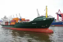 Die Marstan IMO-Nummer:9232979 Flagge:Antigua und Barbuda Lnge:131.0m Breite:20.0m aufgenommen im Hamburger Hafen am 12.12.09