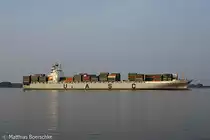 Die Asir auf der Elbe bei Lhe-Sand.