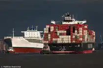 Stimmung pur!Am 15.10.09 am Rsch-Park in Hamburg Finkenwerder.Einlaufend die YM Utmost und auslaufend die frische Safmarine Nokwanda.