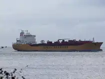 Stolt-Capability (IMO-9102124;L=177;B=32mtr.) erreicht in den frhen Morgenstunden die Fahrgewsser der Elbe bei Cuxhaven;090830 