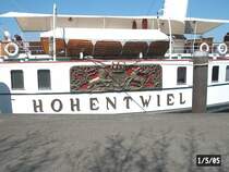 Das k�nigliche Wappen des Dampfschiffes Hohentwiel auf dem Bodensee