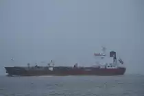 Die Sichem Hong Kong IMO-Nummer:9397054 Flagge:Singapur L�nge:129.0m Breite:20.0m Baujahr:2007 Bauwerft:21ST Century Shipbuilding,Tongyoung S�dkorea am 08.12.10 im Dunst vor Cuxhaven.