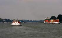 Mittelrhein bei K�nigswinter. MS Aarburg und MS Catharina: August 2007