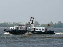 LOTSE 1 auf der Elbe unterhalb Hamburg; 16.04.2009
