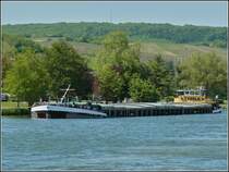 Das Frachtschiff  THEKLA  hatte am 24.05.2010 in der N�he der Schleuse von Grevermacher am Ufer festgemacht. Schiffsdaten:  Euronr. 04003330.  L 99.95 m, B 9,48 m, T 1771, BJ 1972, f�hrt unter deutscher Flagge.