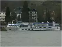 Das Passagierschiff  RIVER RHAPSODI  lag am 20.03.2010 bei Boppard vor Anker. Bj 1999, Euronr. 07001722, L 110 m, B 11,4 m hat Platz f�r 140 Personen.  
