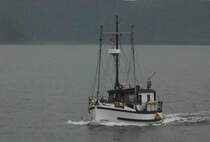 Ein kleiner Fischkutter im Nootka Sound