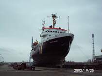 das gibt es wohl nie wieder!!!
den sie ist au�er Dienst gestellt und angeblich verkauft
die Stephan Jantzen auf der Volkswerft Stralsund trockengeholt