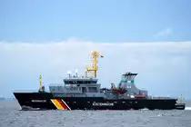 Das Fischereischutzboot Meerkatze IMO-Nummer:9421245 Flagge:Deutschland Länge:72.0m Breite:12.0m Baujahr:2009 Bauwerft:Peene Werft:Wolgast Deutschland vor der Alten Liebe Cuxhaven am 16.06.11