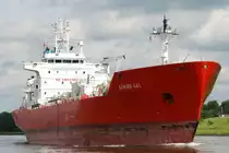 Die Kemira Gas IMO-Nummer:9045807 Flagge:Belgien L�nge:142.0m Breite:21.0m Baujahr:1995 Bauwerft:Boelwerf Vlaanderen Shipbuilding,Temse Belgien auf dem Nord-Ostsee-Kanal bei Rendsburg am 26.06.11