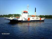 Burger F�hre auf dem Nord-Ostsee-Kanal in Burg (Dietmarschen)