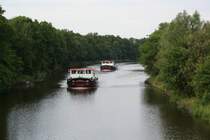 Eisbrecher auf dem Weg von Lauenburg nach Hohensaaten.Die beiden Schiffe vom WSA Eberswalde sind EB.Schwedt u.EB.Kietz im EHK.Foto 07.2011
