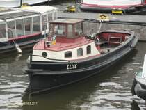ELISE (H12397) am 18.6.2011 im Binnenhafen, Hamburg /
Barkasse / 1912 bei Karl Br�uning Werft, Reiherstieg, Hamburg / 1936, Jastram-Diesel, 3-Zyl., 4-Takt, 44 kW, 60 PS, 9 kn /
