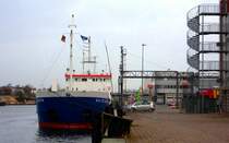 MS Baltic Skipper,  IMO 9138185, beim L�schen von Hafer am L�becker Br�ggenkai.
Aufnahmedatum: 26.11.2011.