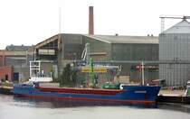 MS DIAMONDE IMO 8501062, Liege-und L�schplatz ist der L�becker Lagerhauskai 1.
Aufnahmedatum 1.8.2011