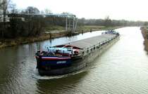 GMS J�RUBE im Elbe L�beck Kanal in H�he Kronsforde auf Leerfahrt nach L�beck...
Aufgenommen am 10.1.2012, 11:27 Uhr. 